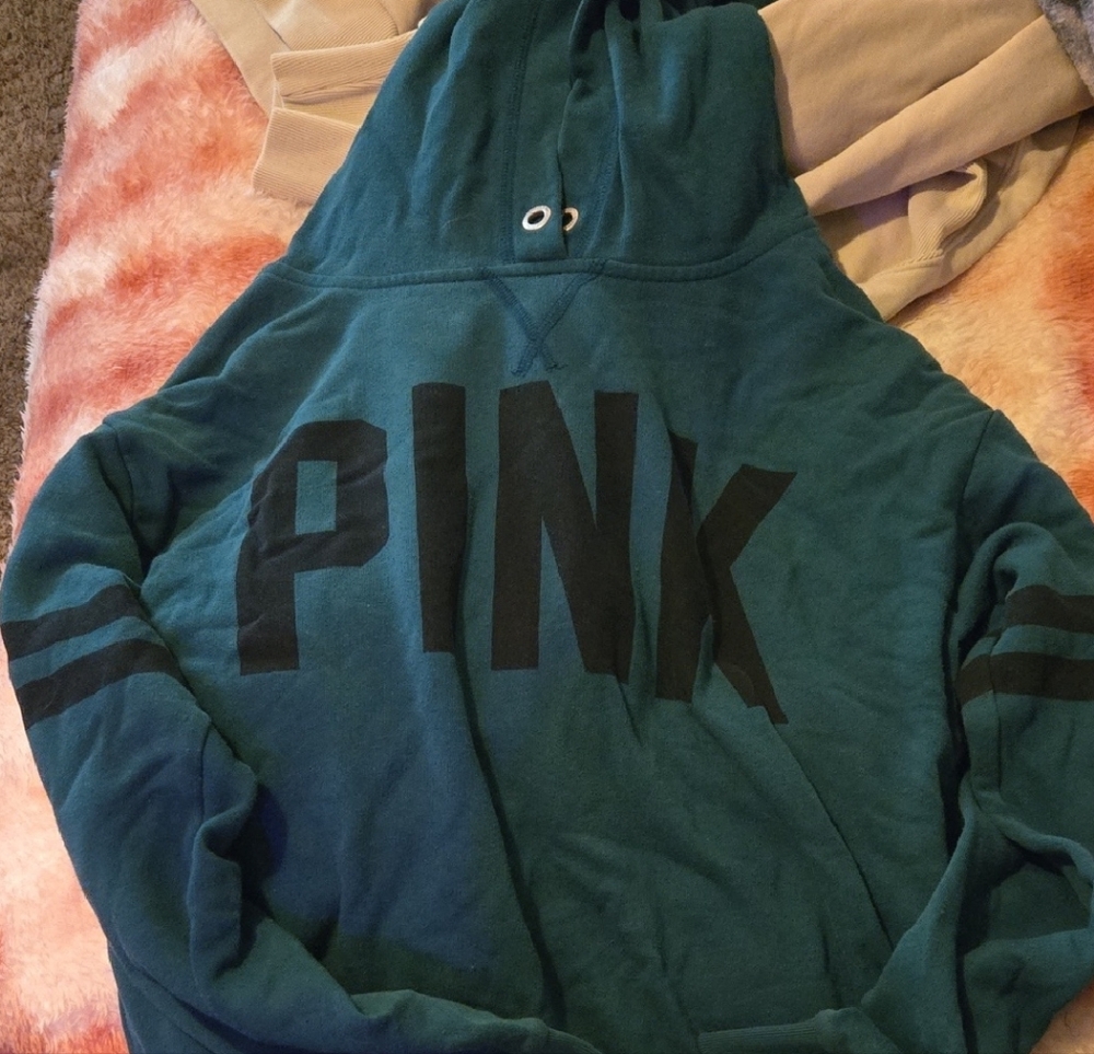 Victoria's Secret Pink Teal Hoodie Xs